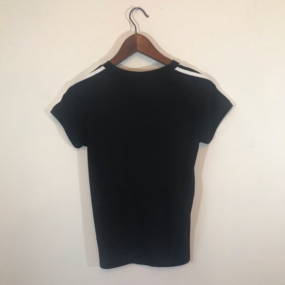 Adidas Black Striped Cotton Tee - Picture 6 of 6